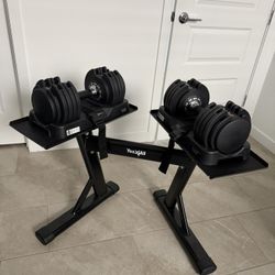 CAP Adjustable Dumbbell Set With Rack