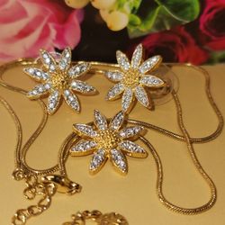 #1763, NICKY BUTLER DEMI PARURE SET, CUBIC ZIRCONIA STONES 8"IN
