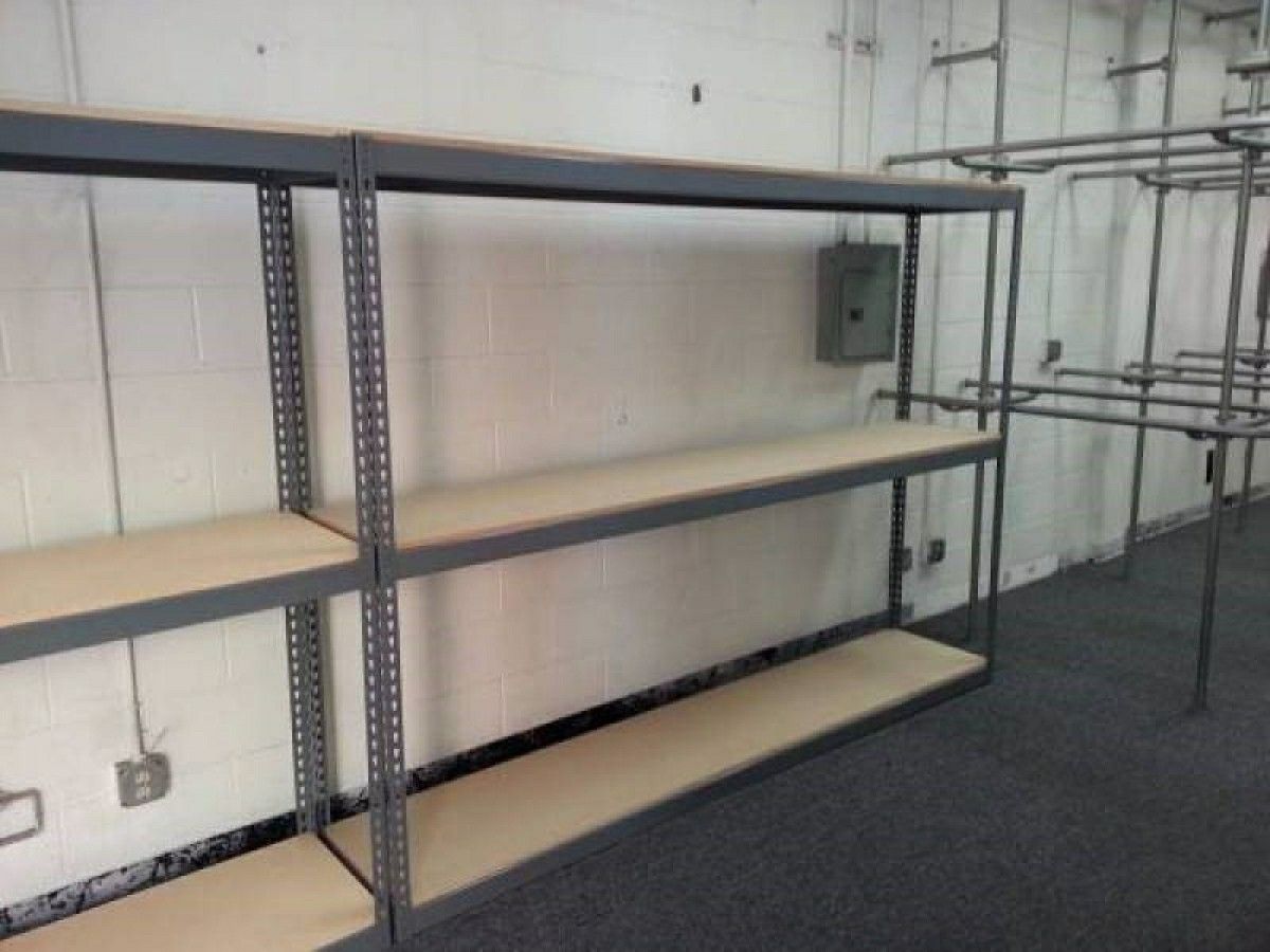 Shelving 96 in W x 18 D Boltless Warehouse & Garage Racking
