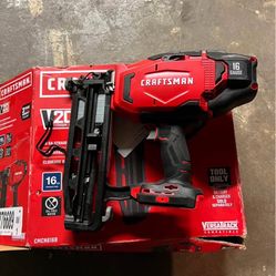 CRAFTSMAN V20 2-1/2-in-in 16 -Gauge Cordless Straight Finish Nailer (Battery Included and Charge