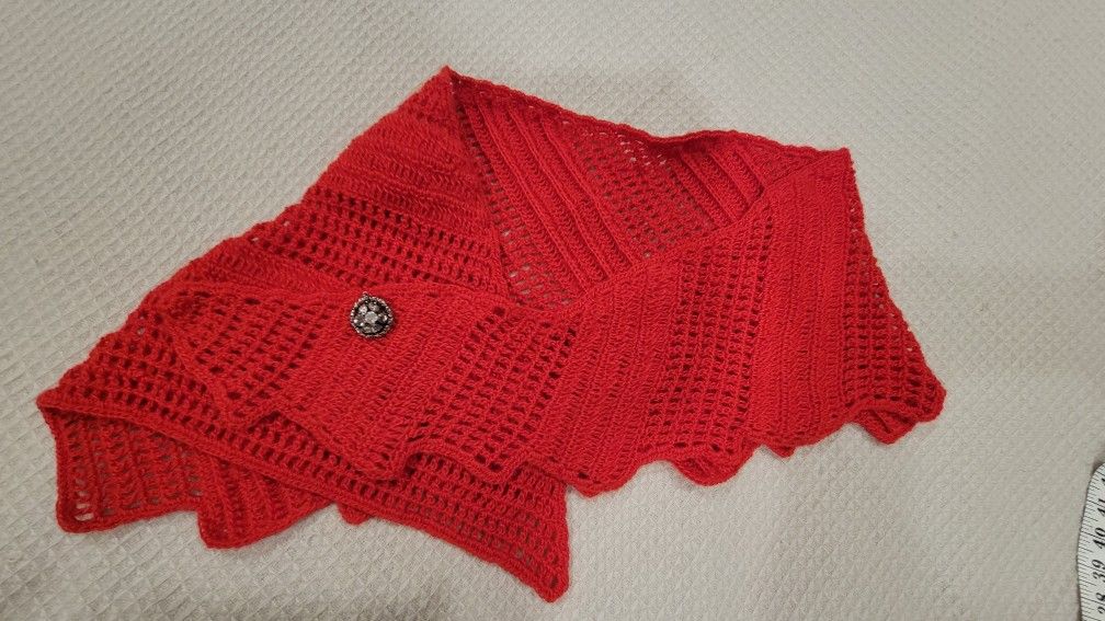 Hand Knit Dragon's Tail Scarf