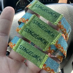 4 SUNDAY STAGECOACH GA WRISTBANDS $175 EACH 