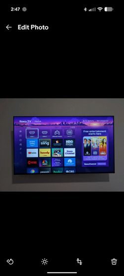50" mounted TV