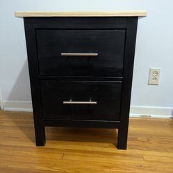 Solid Wood 2-Drawer Nightstand – $95 Or Best Offer 