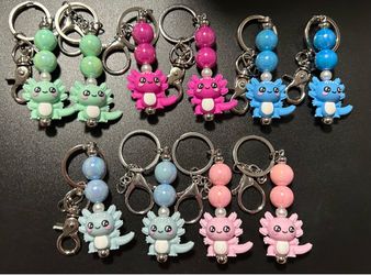 Axolotl keychains