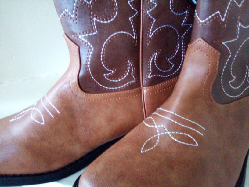 Brown Leather Cowboy Boots