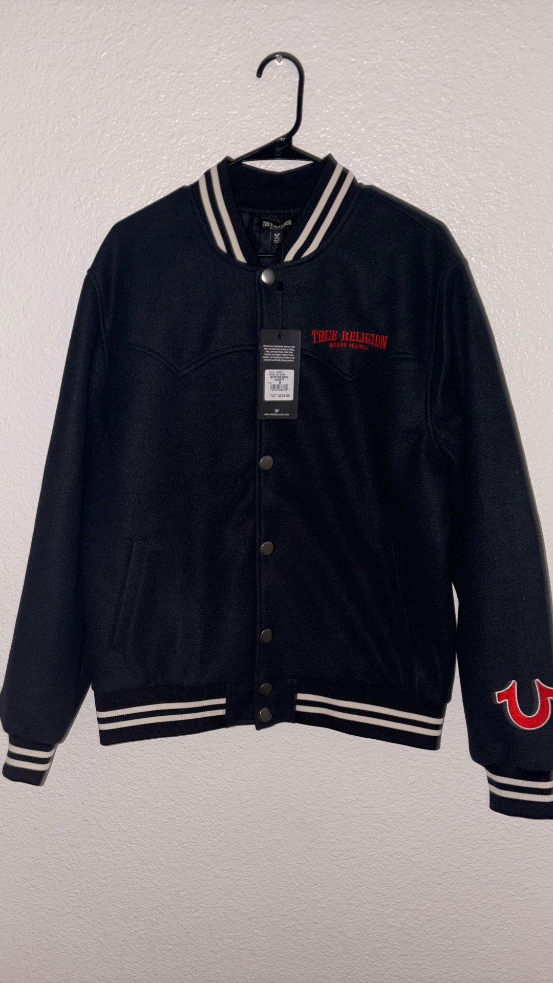 True Religion Western Wool Varsity Jacket 