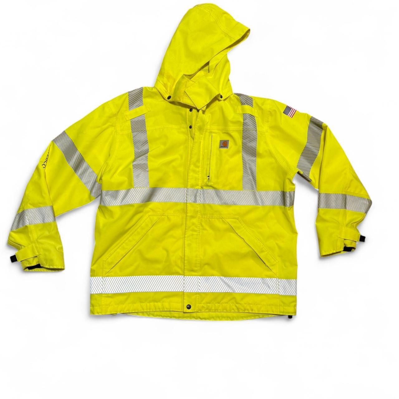 Carhartt high-visibility waterproof workwear jacket 