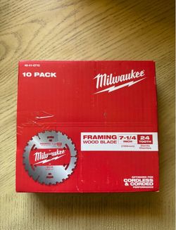 Milwaukee 10pk 7-1/4 in. x 24-Tooth Wood Cutting Framer Circular Saw Blade