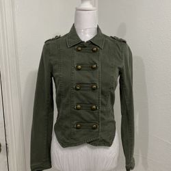 Green Denim Jacket Size 6