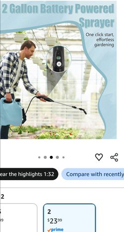 Battery Powered Sprayer 2 Gallon