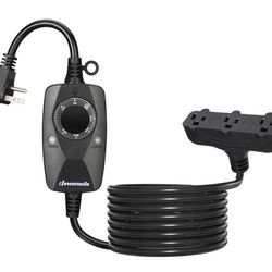 DEWENWILS Light Timer Outdoor Weatherproof with 12 FT Extension Cord