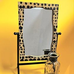 Vanity Mirror (Small) Animal Print Adjustable Stand