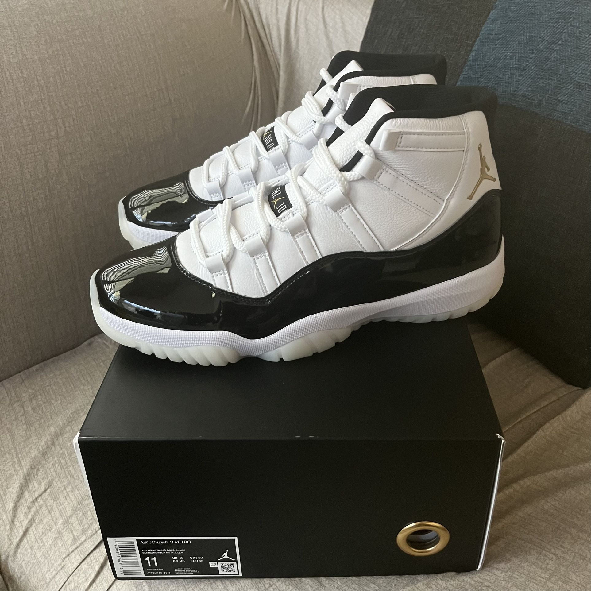Air Jordan 11 Retro DMP Gratitude White Gold Black New Size 11