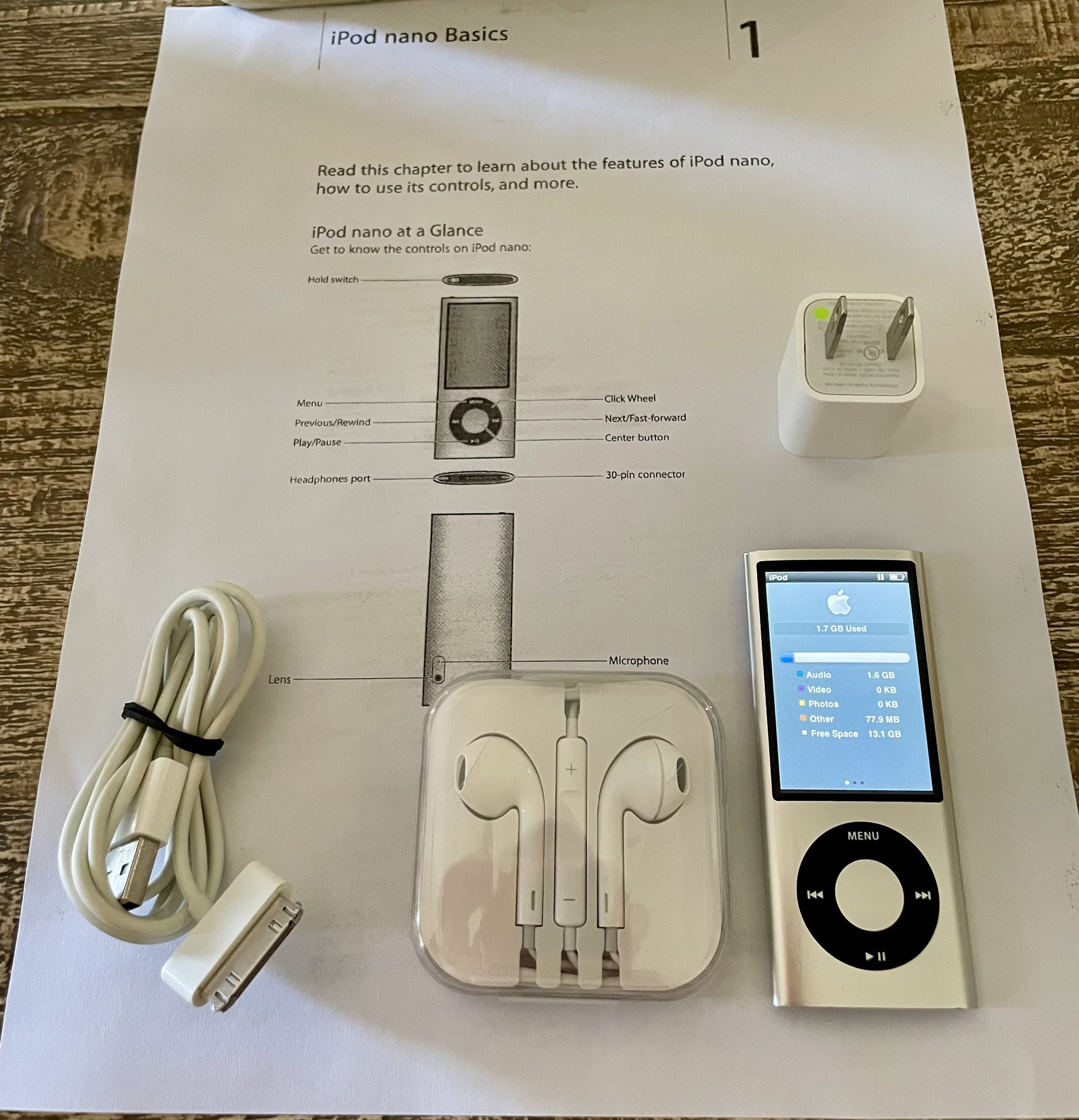 Apple Ipod 5th Generation Nano 16gb NEW BATTERY 16gb Silver With Radio