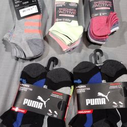 2 pack men's socks and 3 packs women's socks/ $35 All of them