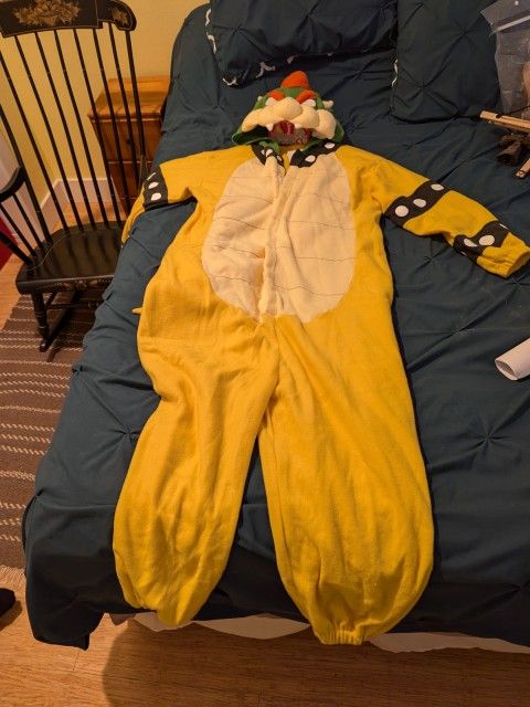 Adult Super Mario Bros Bowser Onesie Costume