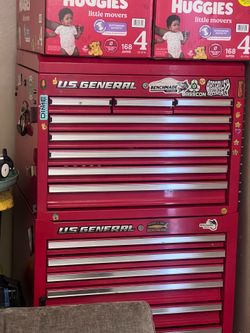 Top and bottom us general tool box shoot offers