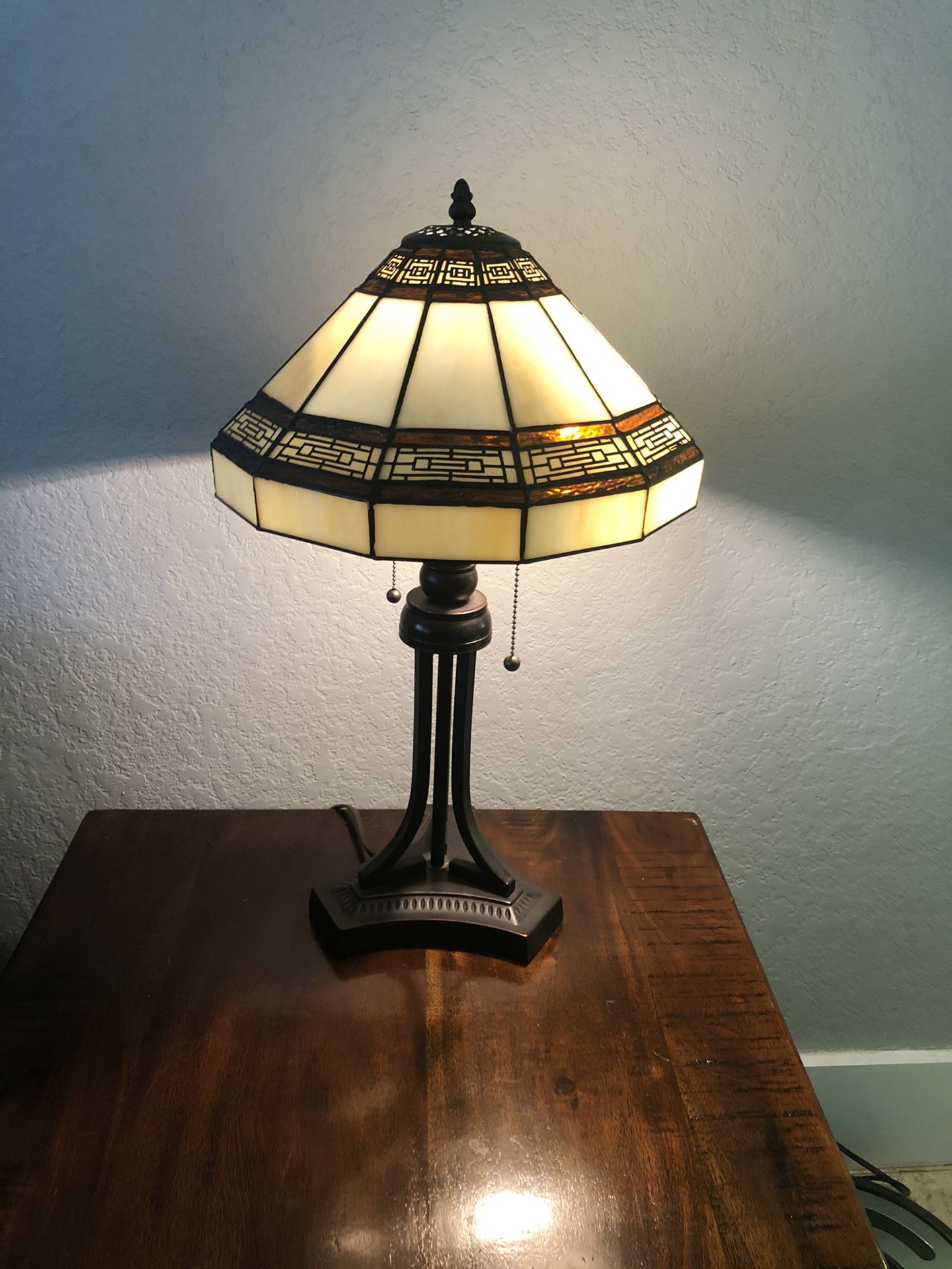 Matching set of oil rubbed bronze colored lamps