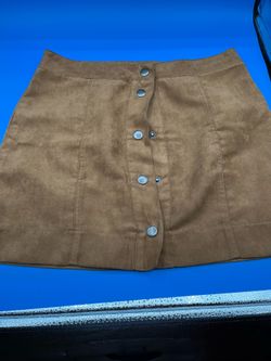 Be Cool faux suede mini skirt brown M