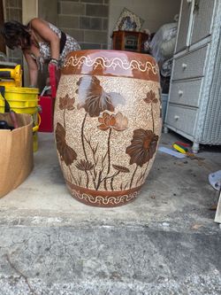 Chinese ceramic drum garden stools.