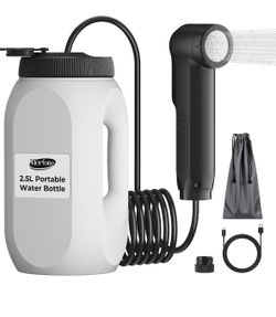 Portable Bidet for Travel, Dual Spray Modes One-Twist Adjust, 2.5L Large Tank, 1600mAh Battery, LED Display USB-C Rechargeable, IPX6 Waterproof, Elect