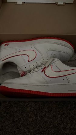 Air Force 1 white-picante red Men’s size 8