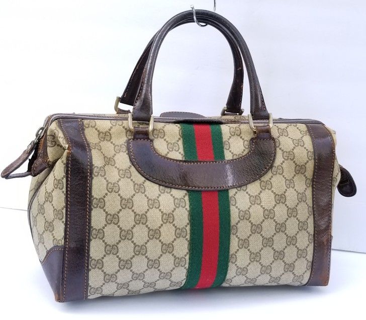 Vintage gucci Web Small Boston Handbag 
