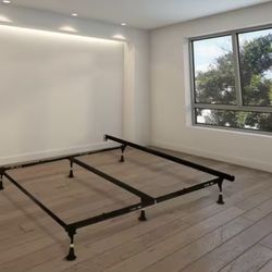 Metal Bed Frame Adjustable to Queen/King/Cali King Bed Size Base For Box Springs And Mattress New From Factory Available For Delivery