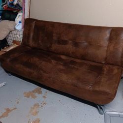 Dark Brown Microfiber Futon
