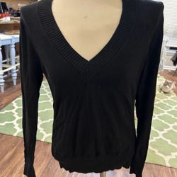 APT 9 Women’s Size Large Black V-Neck Sweater 