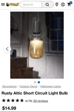 Rusty Attic Spirit Halloween Light Bulb With Switch