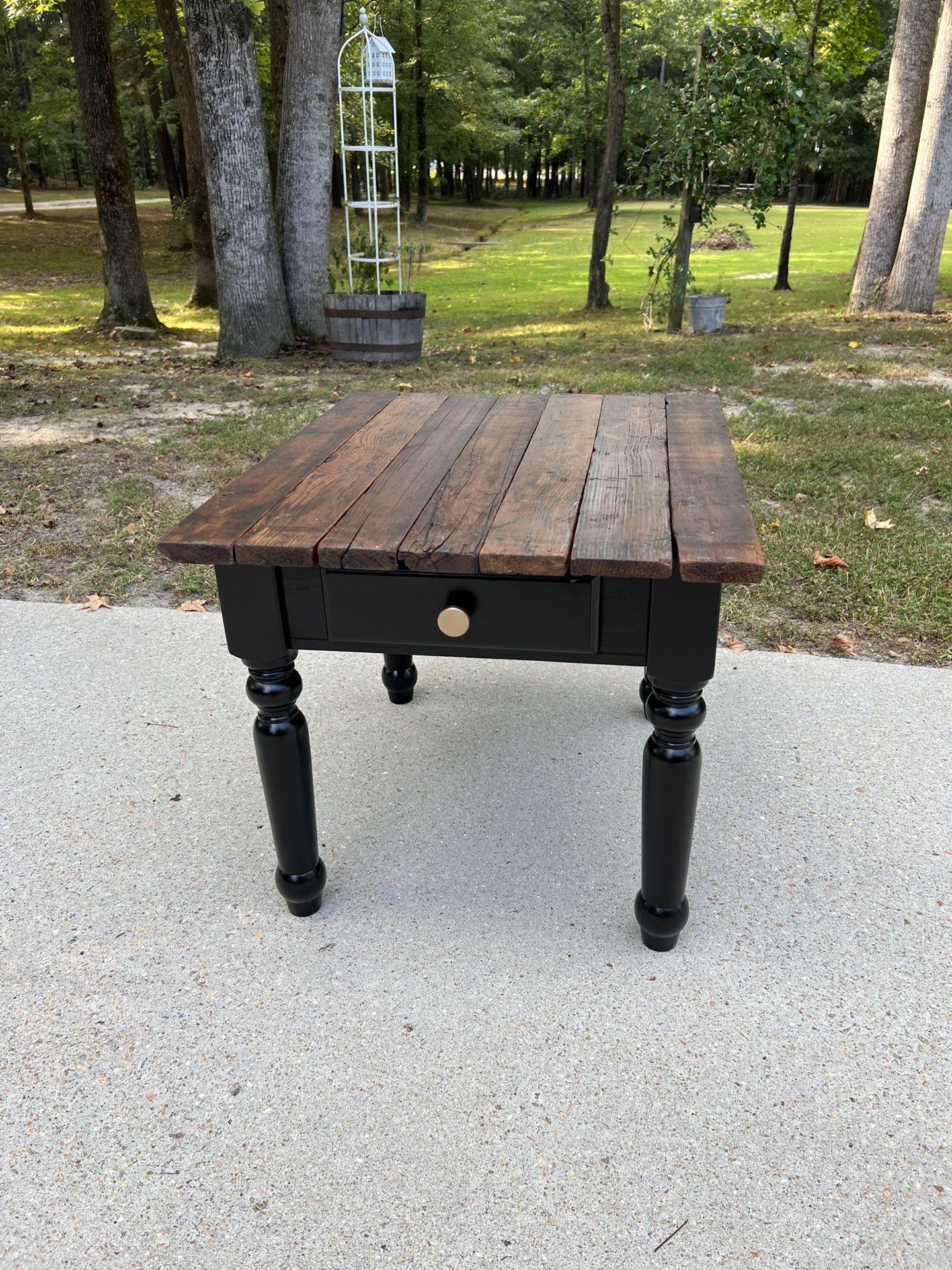 Fresh Upcycled Farmhouse Side End Table