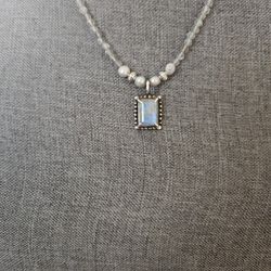  925 Moonstone Pearl Labradorite Necklace