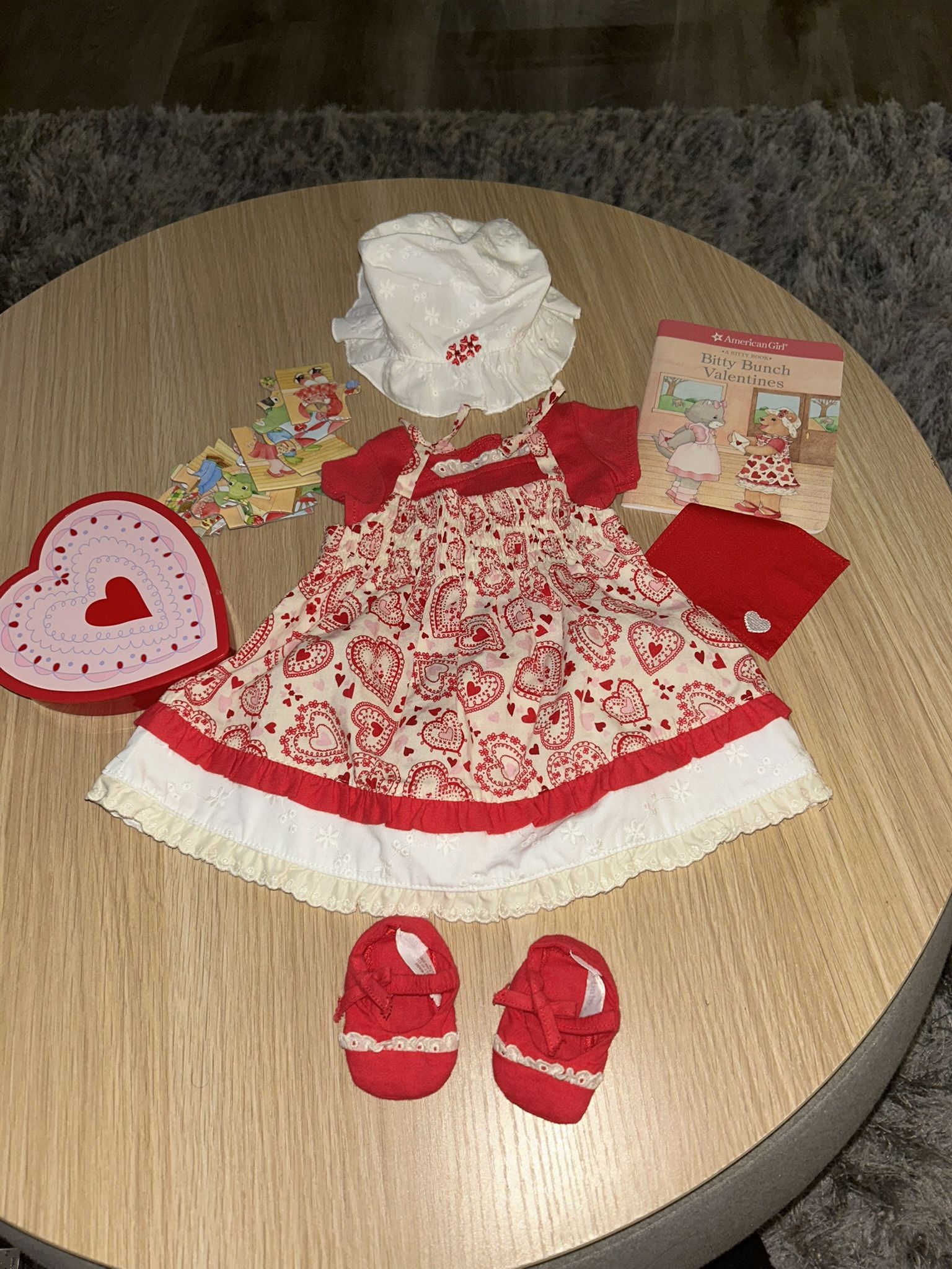 American Girl Bitty Baby Valentine Set