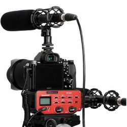 Saramonic SR-PAX2 Audio Adapter for Mirrorless, DSLR & Black Magic Pocket Cameras (Red/Black)