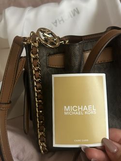 Michael Kors Mina Small Belted Chain Crossbody Bag