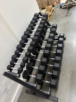 Brand New 5-75 lbs Dumbbells Set w/ Rack Included, 1200 lbs Total Dumbbell Weight Set Home Gym