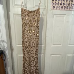 Gold Mermaid Sequin Dress (formal/prom)