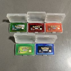 Pokemon Emerald, Sapphire, Ruby, Fire Red, Leaf Green GBA Gameboy Advance NDS