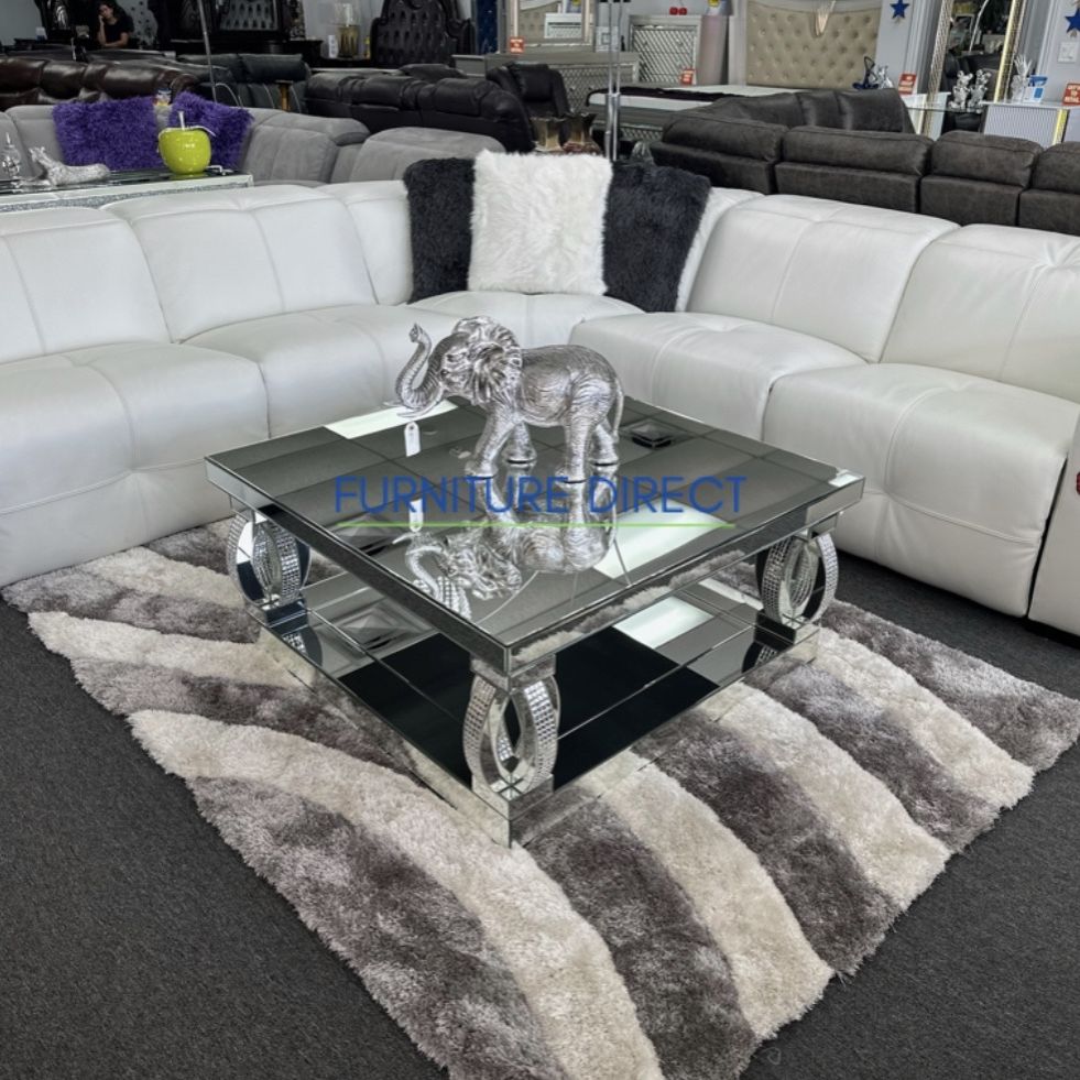 Beautiful, White Leather, Modern Power Head And Foot Reclining Sectional Now 45% Off