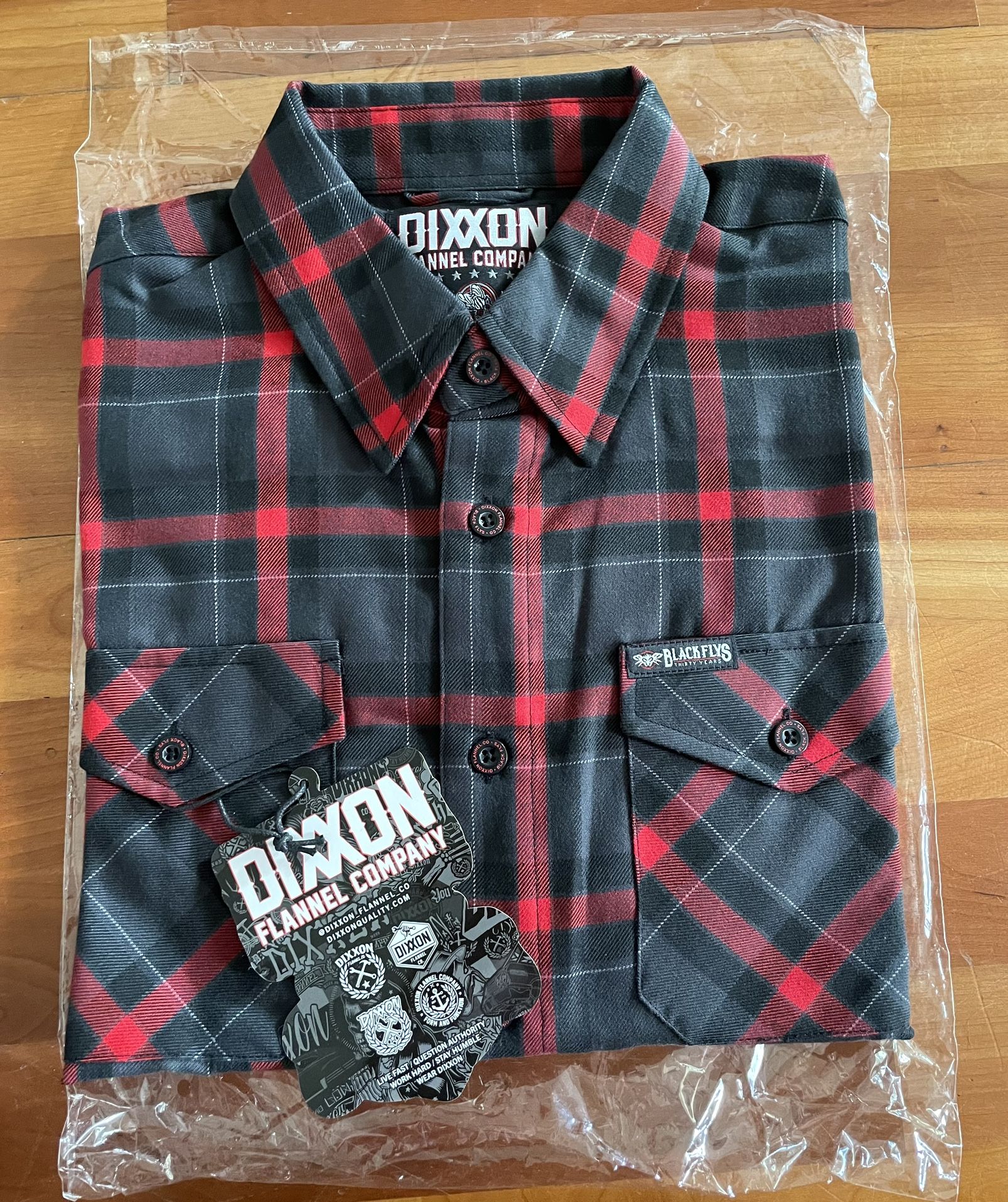 Dixxon Flannel “Black Flys Thirty Years” Limited Edition. Brand new still in packaging.