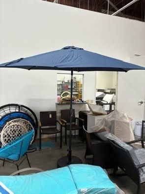 New 9FT Outdoor Patio Umbrella Green/Navy Blue/Khaki BASE NOT INCLUDED