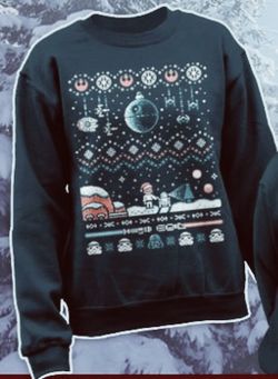 TEEFURY: “That Snow Moon” STAR WARS Christmas Men's LARGE sweater