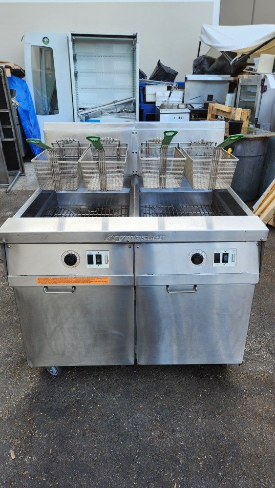 Frymaster FM4CFESD Performance Gas Double 80 Lb Floor Fryer for Chicken Fish Gas