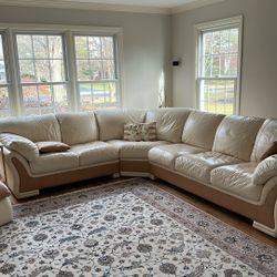 Natuzzi 3 Piece Leather Sofa