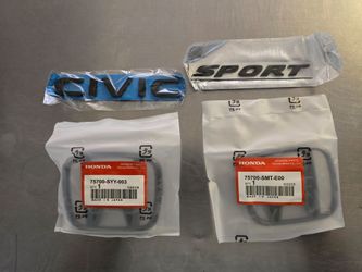 Honda black emblems