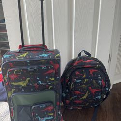 backpack and suitcase for a boy!