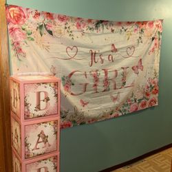 Baby shower decorations for girls, baby shower decorations, gender reveal party floral decorations.!