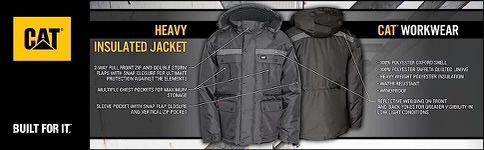 3X - CAT Caterpillar Men’s Big and Tall Heavy Insulated Parka Workwear